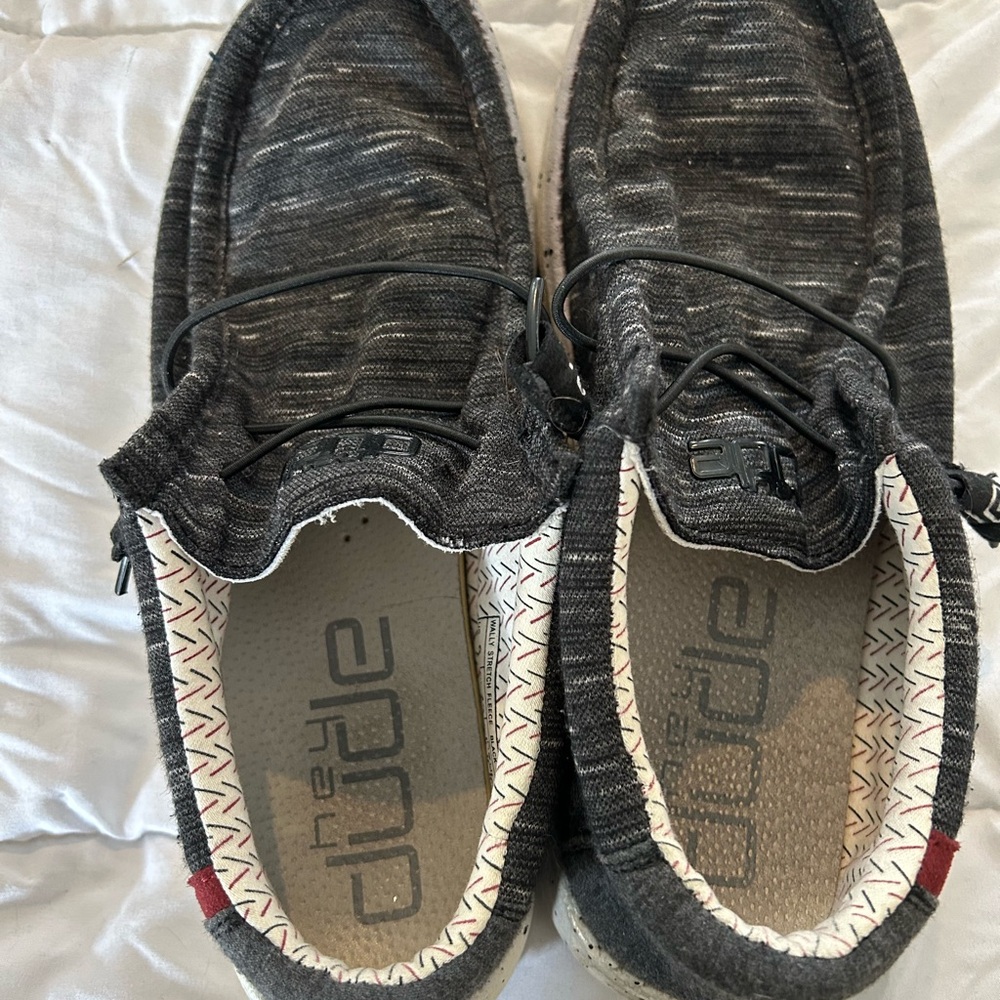 Hey Dude Wally Men's Charcoal Slip-On Shoes